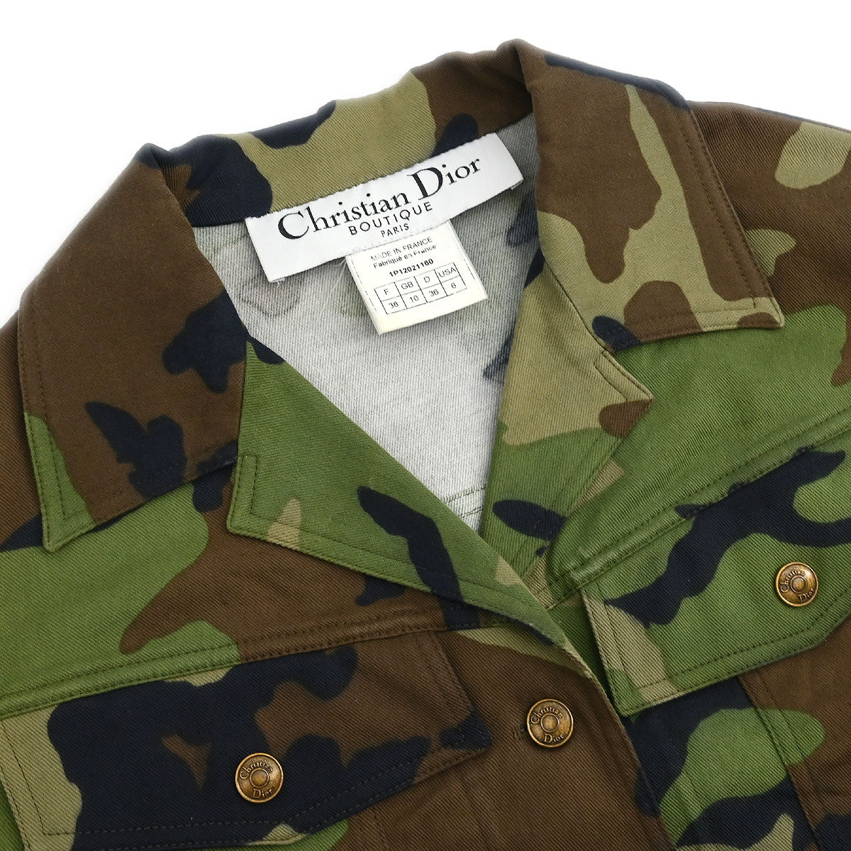 Christian Dior 2001 Single Breasted Jacket Camouflage Khaki #38
