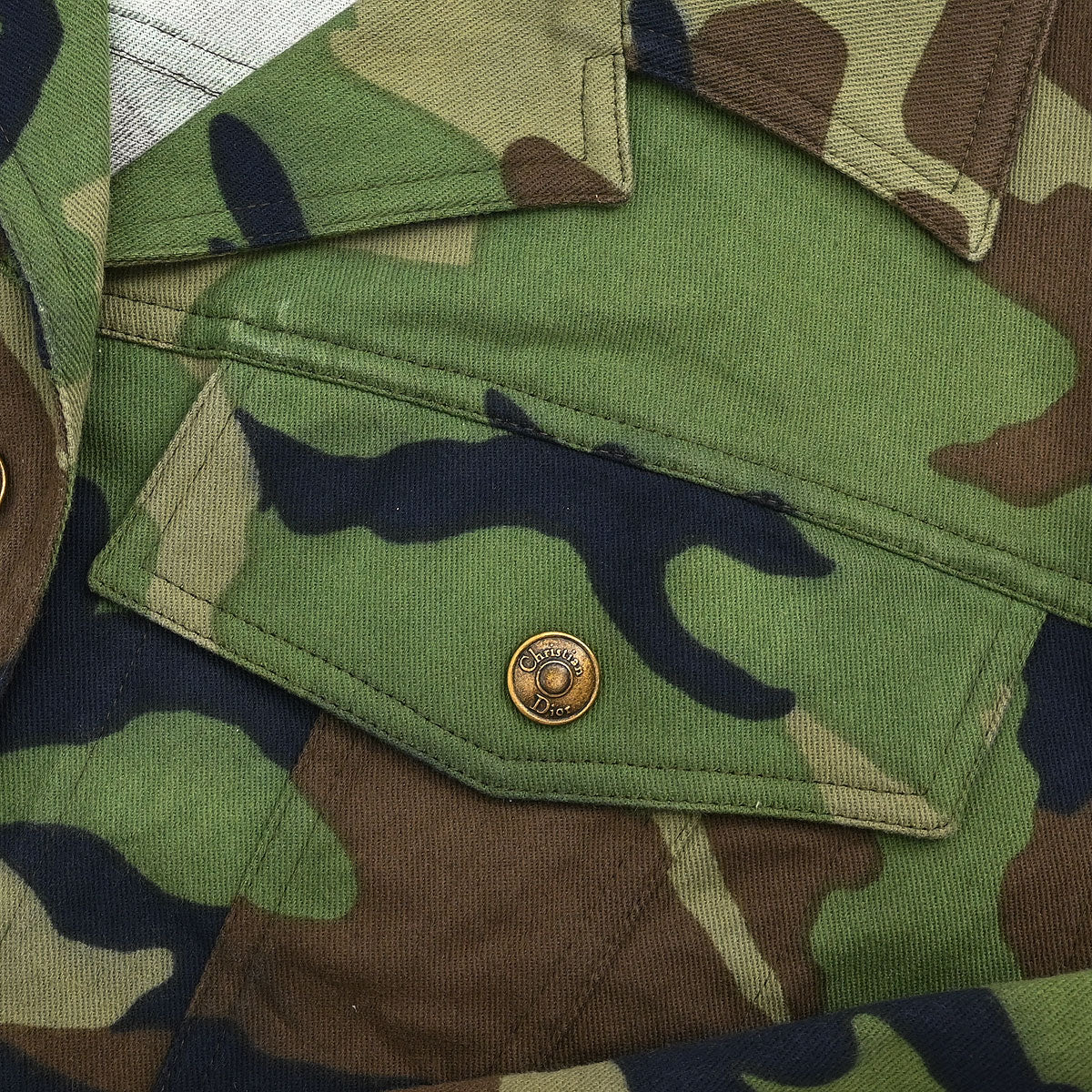 Christian Dior 2001 Single Breasted Jacket Camouflage Khaki #38