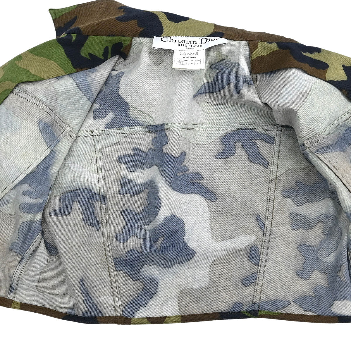 Christian Dior 2001 Single Breasted Jacket Camouflage Khaki #38