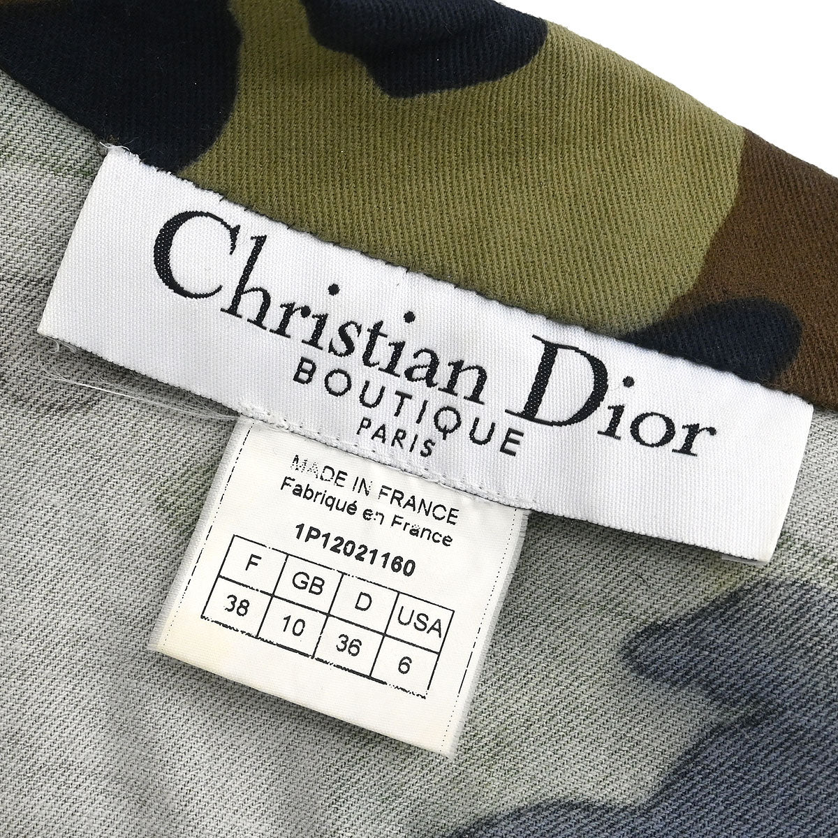 Christian Dior 2001 Single Breasted Jacket Camouflage Khaki #38