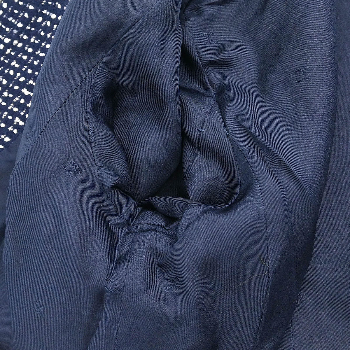 Chanel 1996 Setup Suit Jacket Skirt Navy #38