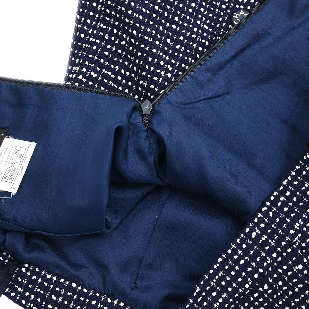 Chanel 1996 Setup Suit Jacket Skirt Navy #38