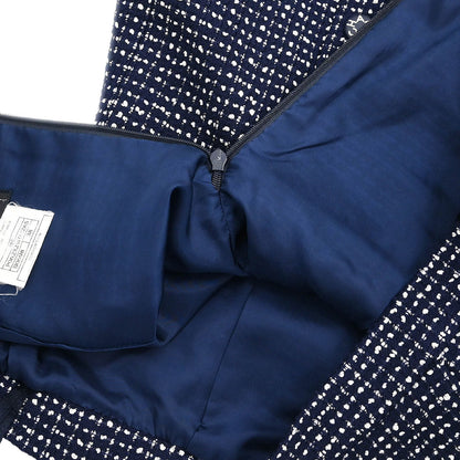 Chanel 1996 Setup Suit Jacket Skirt Navy #38