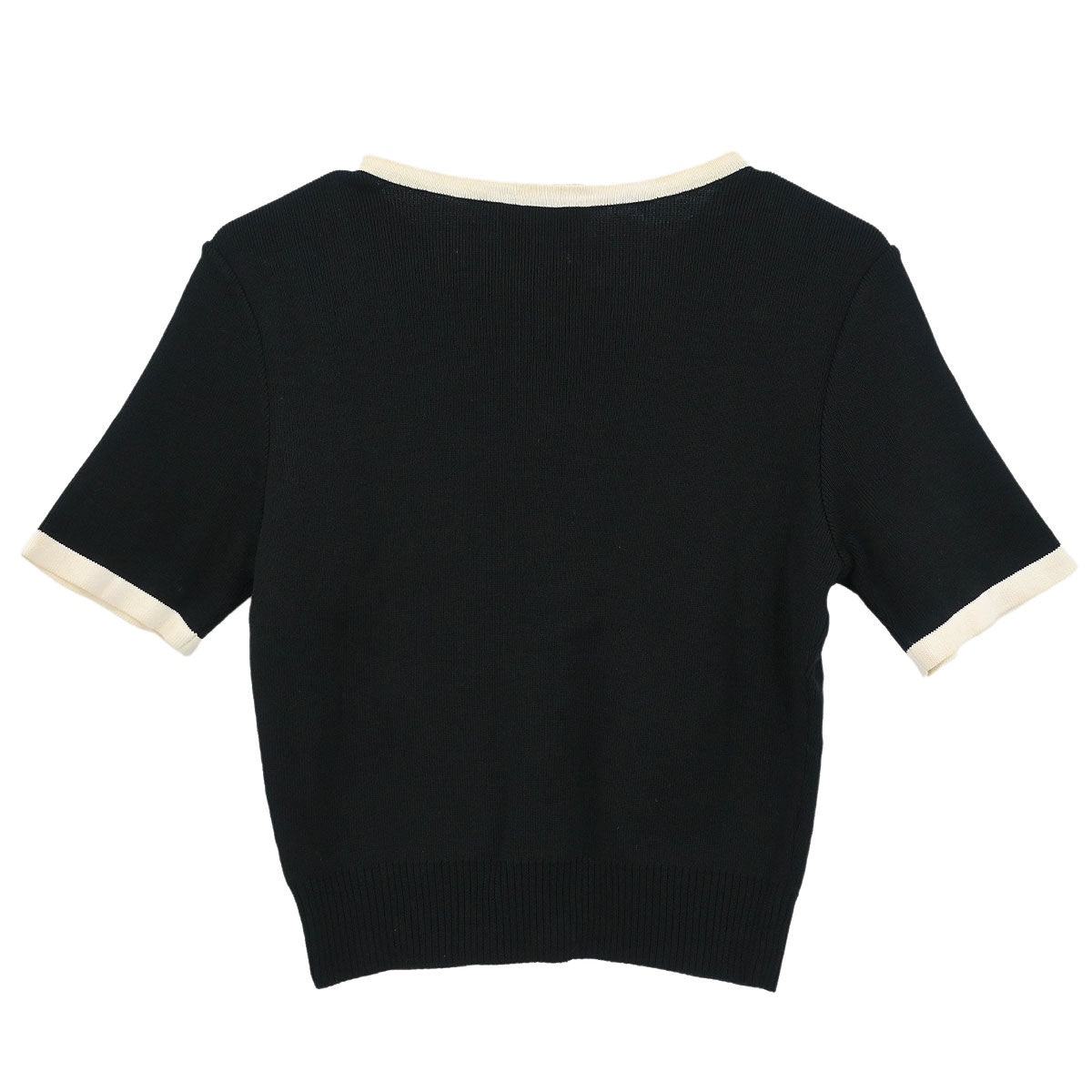 Chanel Short Sleeve Cardigan Black #38