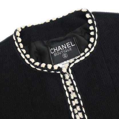Chanel 1994 Setup Suit Jacket Skirt Black #38
