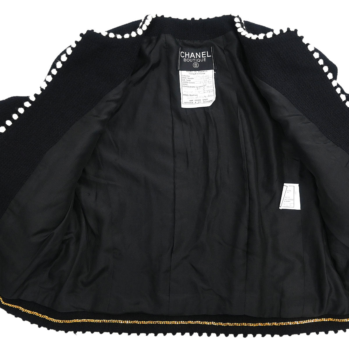 Chanel 1994 Setup Suit Jacket Skirt Black #38