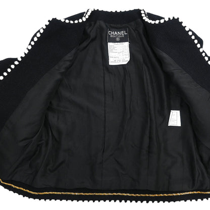 Chanel 1994 Setup Suit Jacket Skirt Black #38