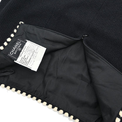 Chanel 1994 Setup Suit Jacket Skirt Black #38