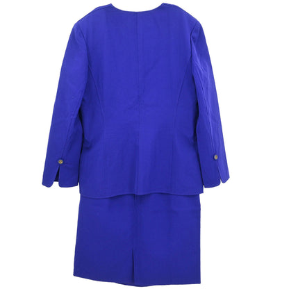 Christian Dior Setup Suit Jacket Skirt Purple #40–42
