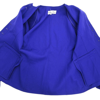 Christian Dior Setup Suit Jacket Skirt Purple #40–42