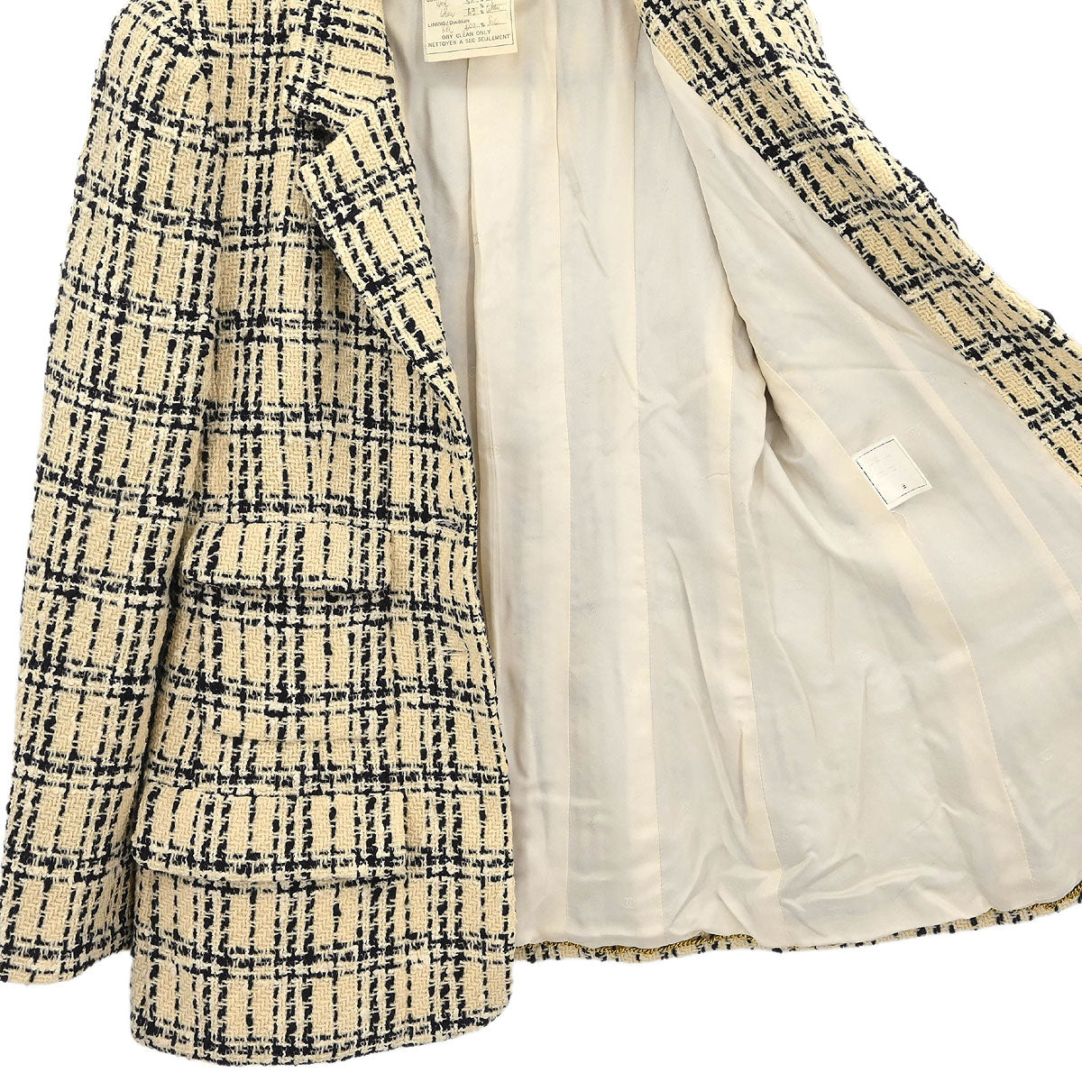 Chanel 1995 Single Breasted Jacket Off-white #42
