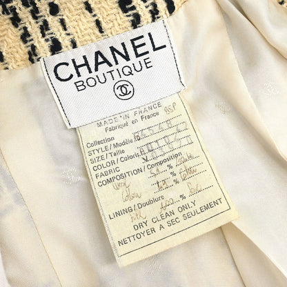 Chanel 1995 Single Breasted Jacket Off-white #42
