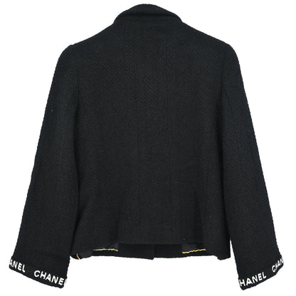 Chanel 1995 Single Breasted Jacket Black #38