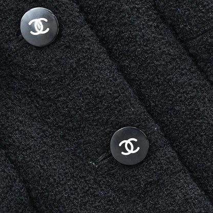 Chanel 1995 Single Breasted Jacket Black #38
