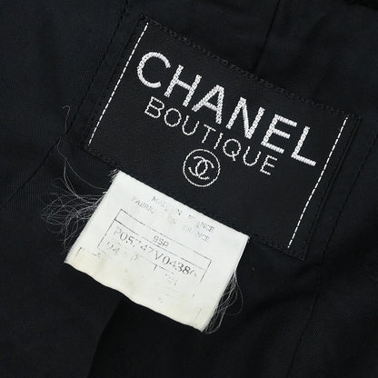 Chanel 1995 Single Breasted Jacket Black #38
