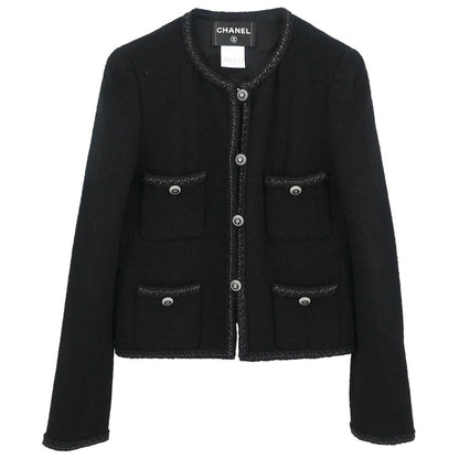 Chanel 2008 Single Breasted Jacket Black #38