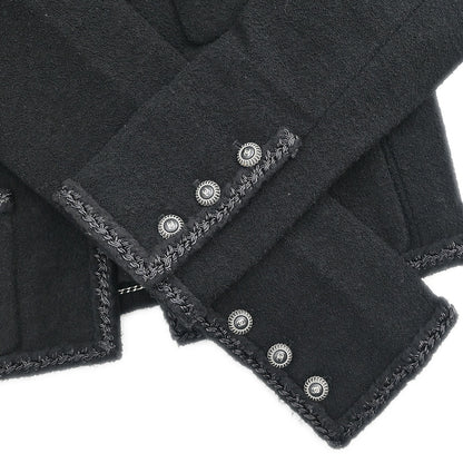 Chanel 2008 Single Breasted Jacket Black #38