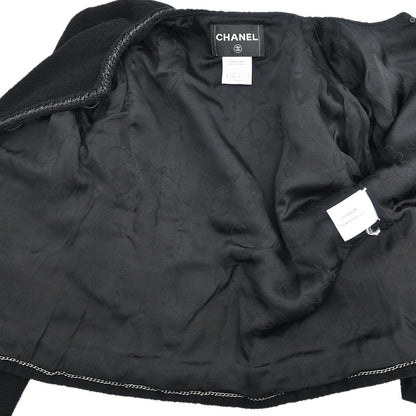Chanel 2008 Single Breasted Jacket Black #38
