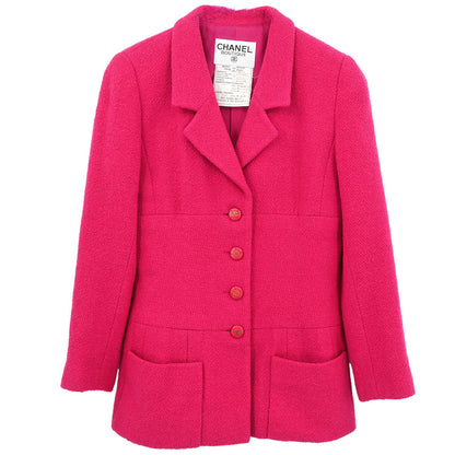 Chanel 1995 Single Breasted Jacket Pink #36
