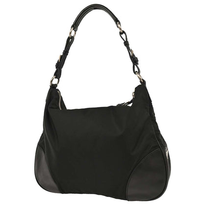 Prada Black Nylon Hobo Handbag