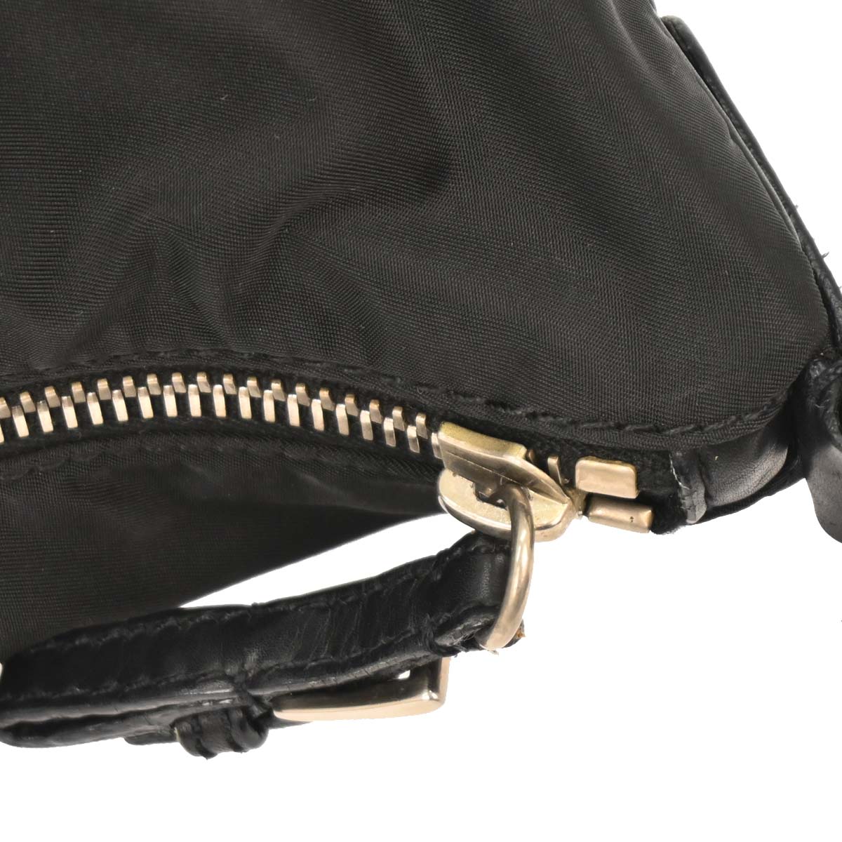 Prada Black Nylon Hobo Handbag