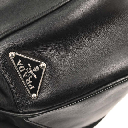 Prada Black Nylon Hobo Handbag