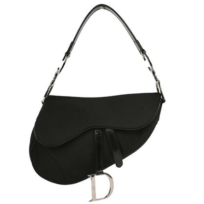 Christian Dior Black Nylon Saddle Handbag
