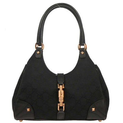 Gucci Black GG Canvas Jackie Handbag