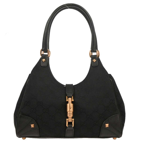 Gucci Black GG Canvas Jackie Handbag