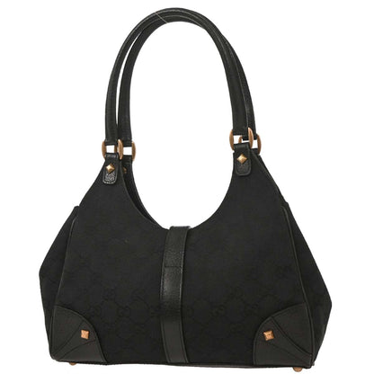Gucci Black GG Canvas Jackie Handbag