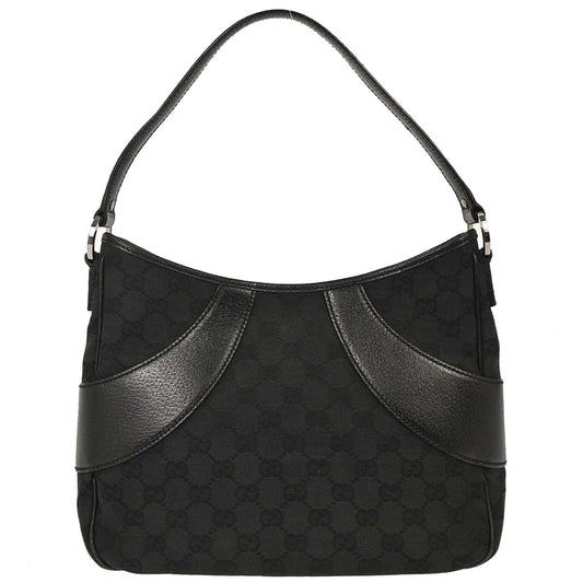 Gucci Black GG Canvas Handbag