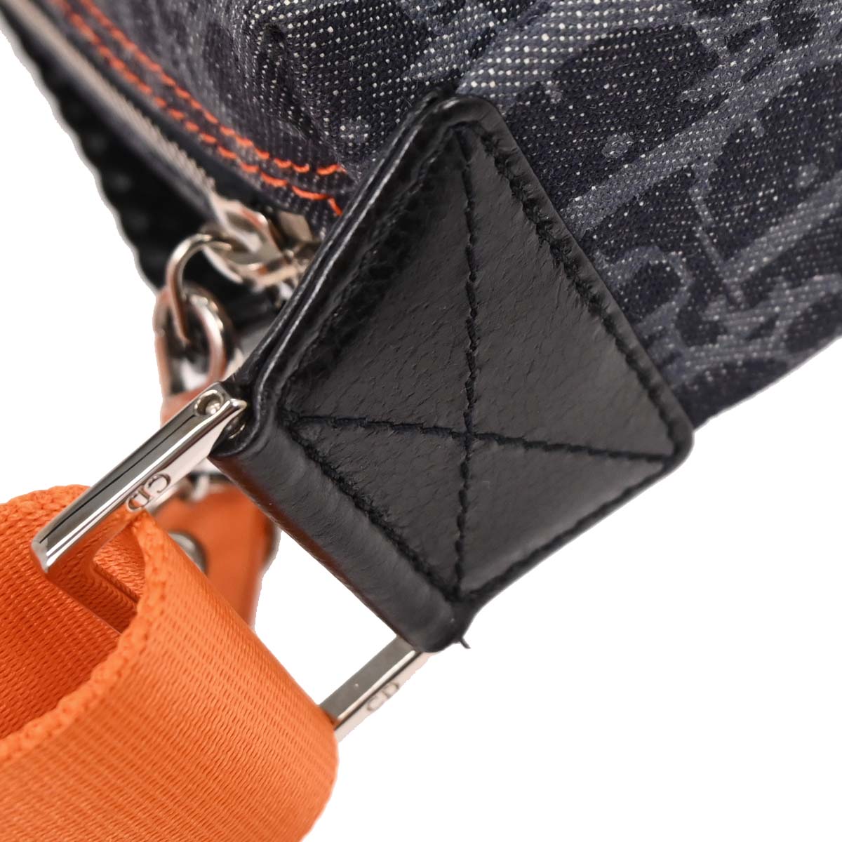 Christian Dior Navy Orange Flight Shoulder Bag