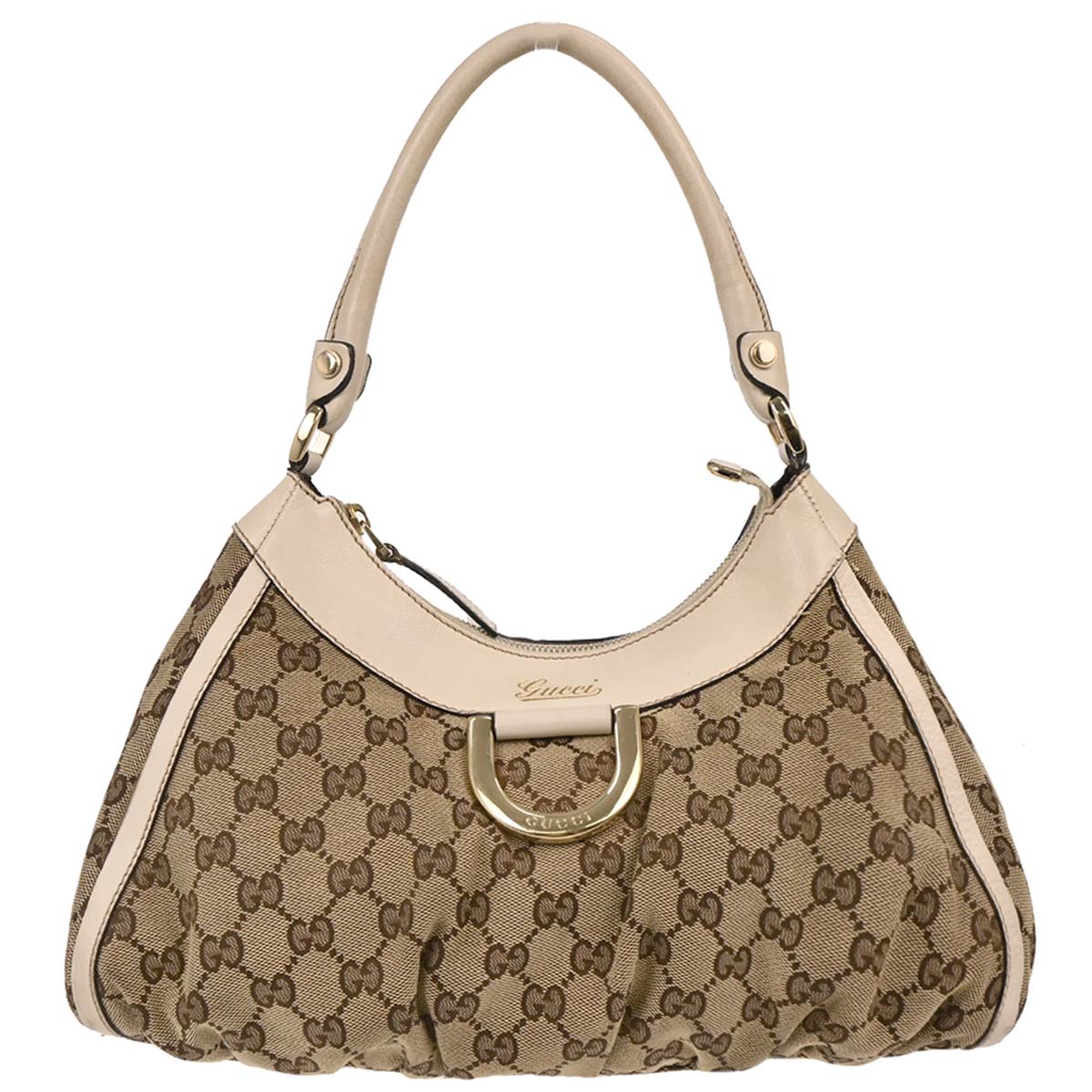 Gucci Beige GG Canvas Abbey D Ring Handbag