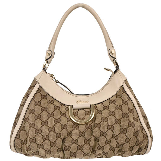 Gucci Beige GG Canvas Abbey D Ring Handbag