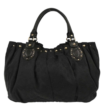 Gucci Black Canvas GG Tote Handbag