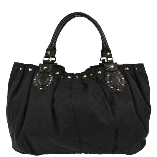Gucci Black Canvas GG Tote Handbag