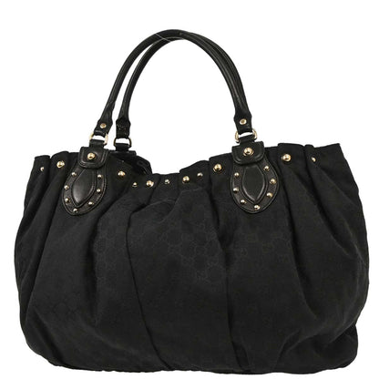 Gucci Black Canvas GG Tote Handbag