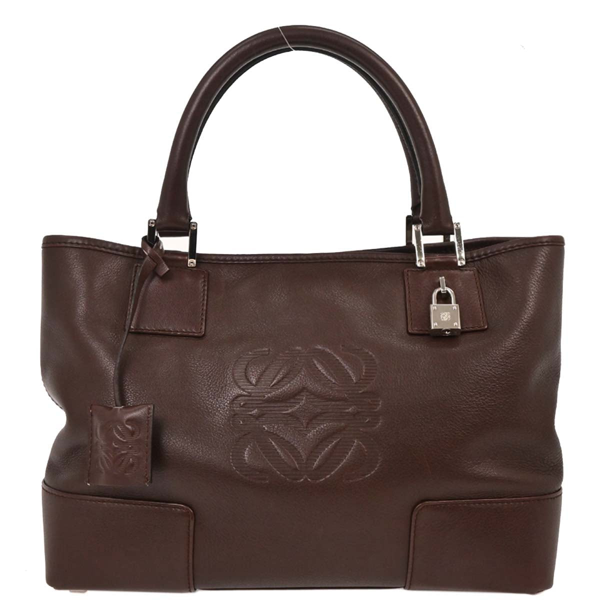 Loewe Brown Fusta 30 Leather Tote Handbag