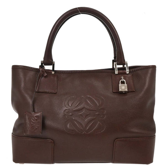 Loewe Brown Fusta 30 Leather Tote Handbag