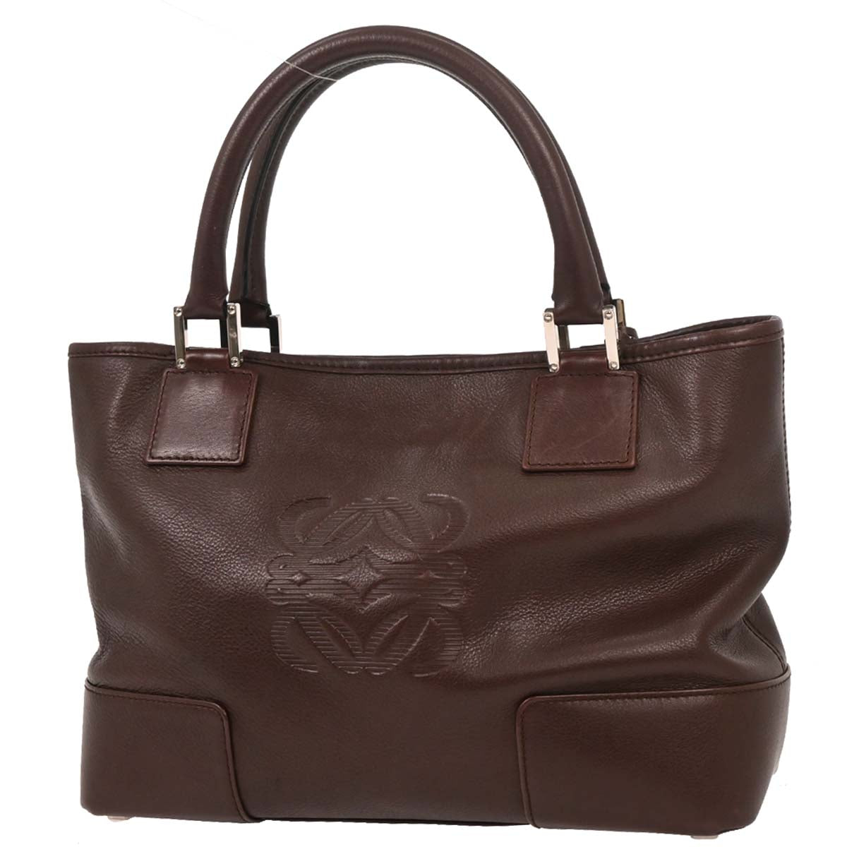 Loewe Brown Fusta 30 Leather Tote Handbag