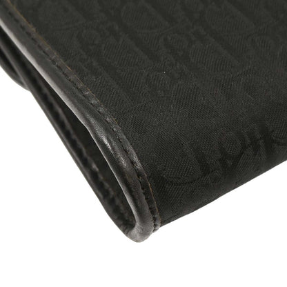 Christian Dior Black Canvas Trotter Shoulder Bag