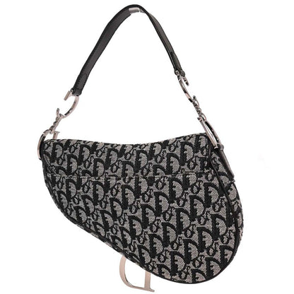 Christian Dior Black Trotter Saddle Handbag