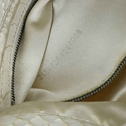 Fendi * White Sequins Python Baguette Handbag