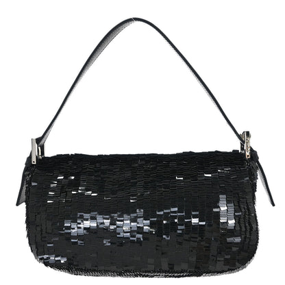 Fendi * Black Sequins Baguette Handbag