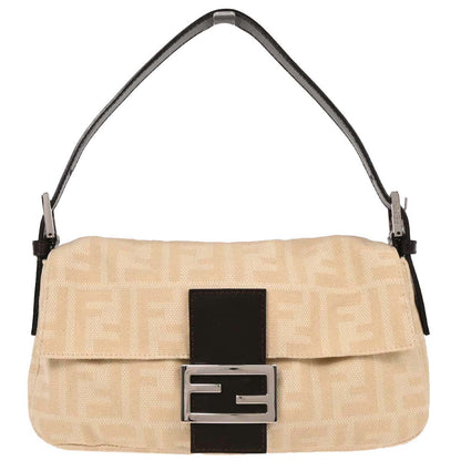 Fendi Beige Zucca Baguette Handbag
