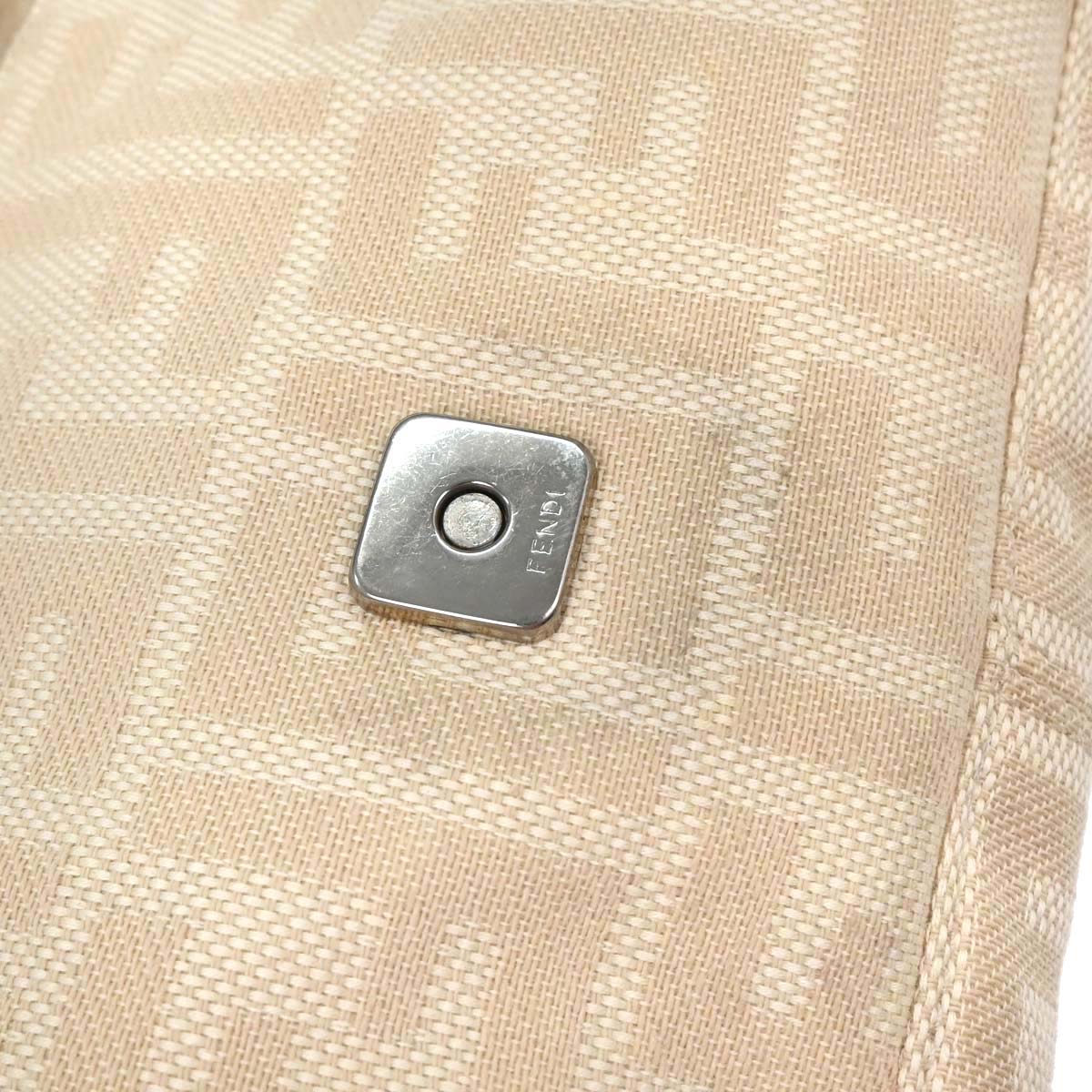 Fendi Beige Zucca Baguette Handbag
