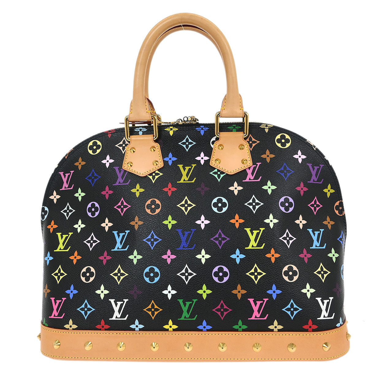 Louis Vuitton Black Monogram Multicolor Alma GM Handbag M40442