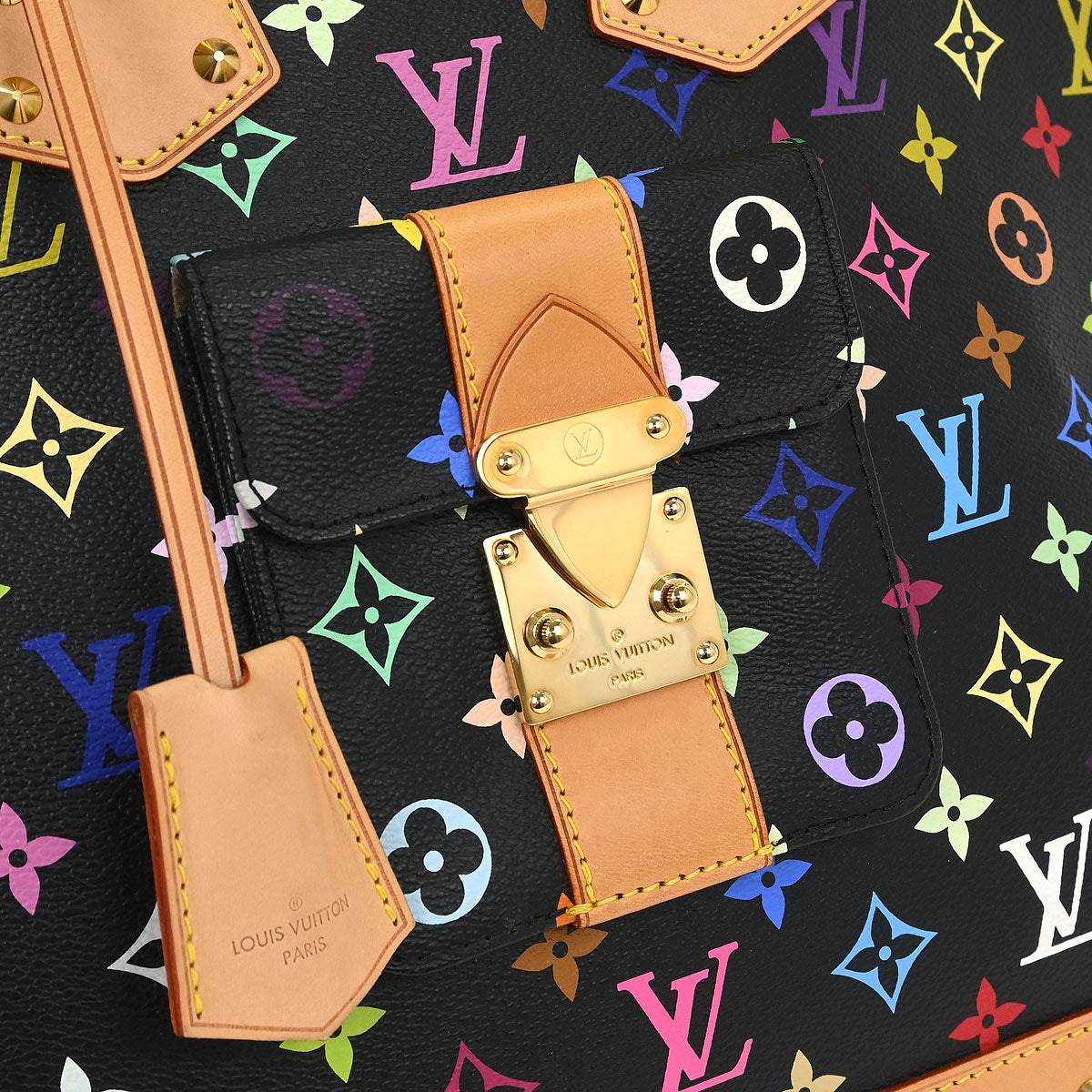 Louis Vuitton Black Monogram Multicolor Alma GM Handbag M40442