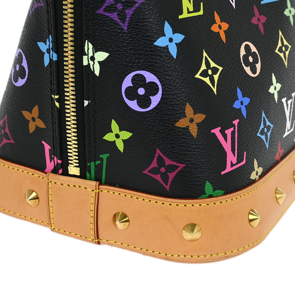 Louis Vuitton Black Monogram Multicolor Alma GM Handbag M40442