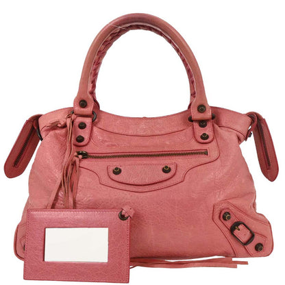 Balenciaga Pink Leather The Town 2way Shoulder Handbag